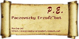 Paczovszky Erzsébet névjegykártya